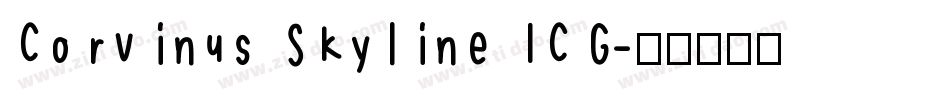 Corvinus Skyline ICG字体转换